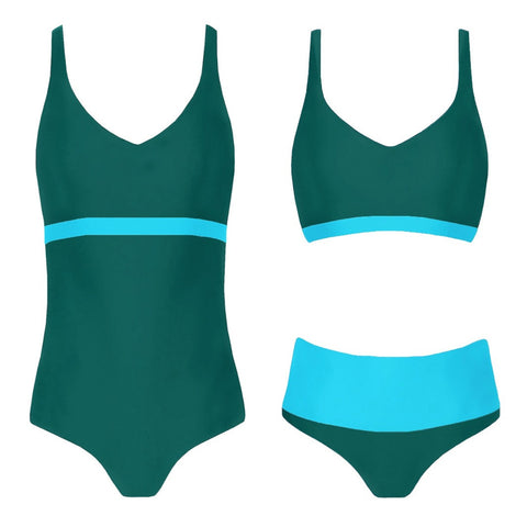 GILDA TOPKINI swimwear - Verde y turquesa